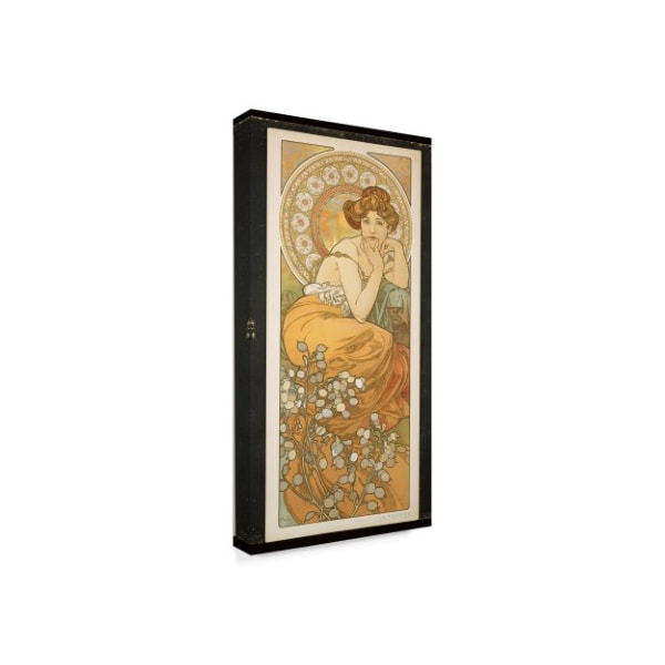 Alphonse Marie Mucha 'The Precious Stones: Topaz, 1900' Canvas Art,12x24